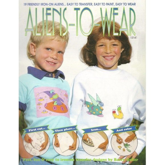 Aliens to Wear 19 Children Friendly Aliens Book of Iron On Transfers - Picture 1 of 2